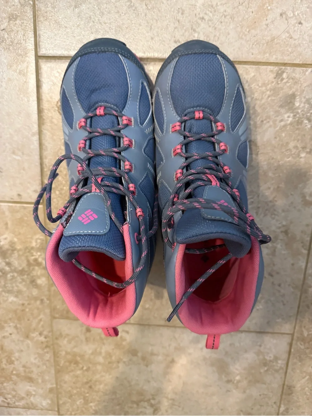 Columbia Women's Blue and Pink Waterproof Winter Boots